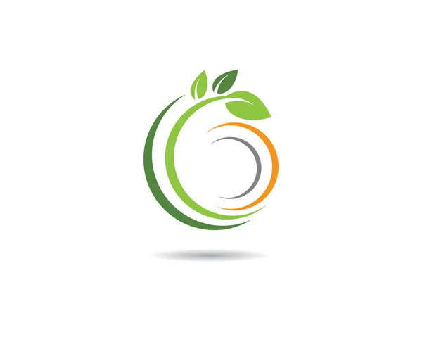 Écologie Logo Illustration Design — Image vectorielle
