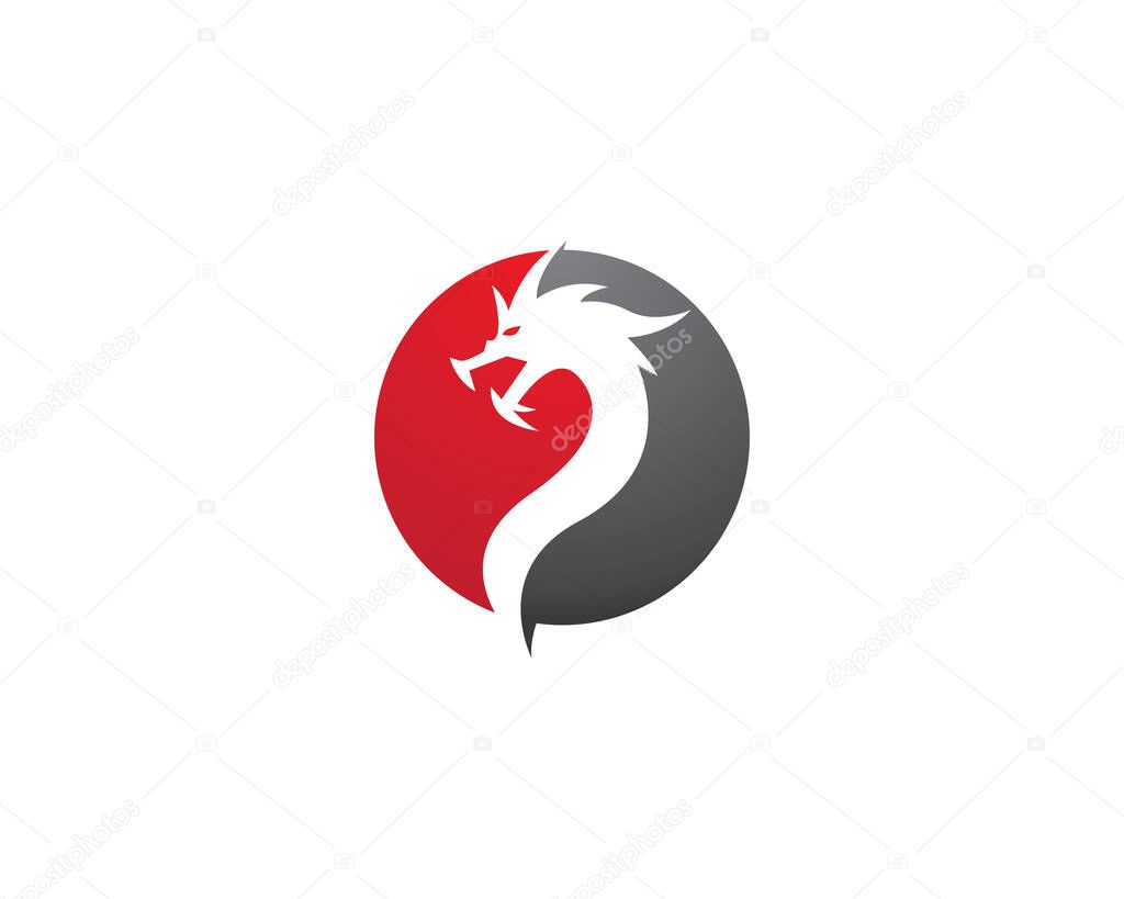 Dragon logo images illustration design