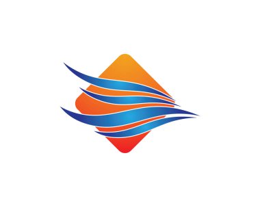 Su Dalgası logo vektör illüstrasyon tasarımı