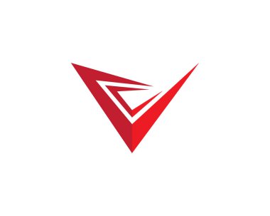 V harfi logo vektör illüstrasyon tasarımı