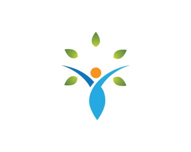 Sağlıklı Yaşam Logosu vektör ikonu çizimi tasarımı