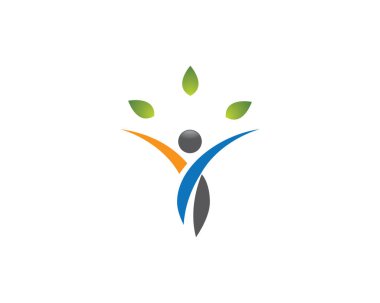 Sağlıklı Yaşam Logosu vektör ikonu çizimi tasarımı