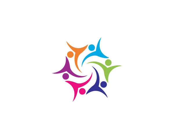 Adopción Cuidado Comunidad Logotipo Plantilla Vector Icono Ilustración Diseño — Vector de stock