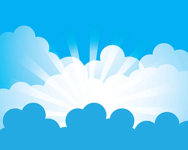 Cielo Azul Con Diseño Ilustración Icono Vector Nube — Vector de stock