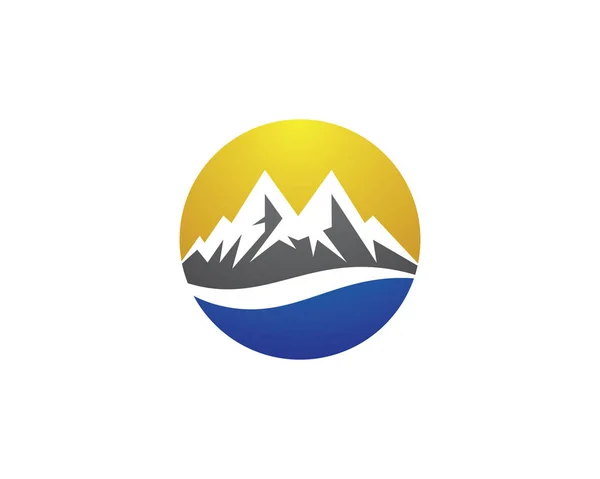 Mountain Logo Șablon Vector Pictogramă Ilustrare Design — Vector de stoc