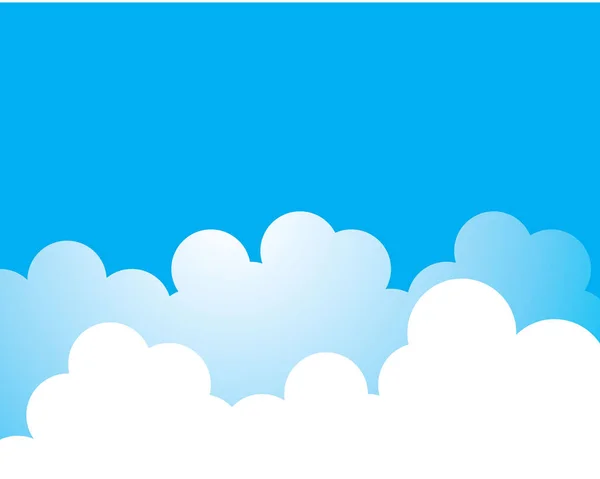 Blue Sky Cloud Vector Icon Illustration Design — Stock Vector