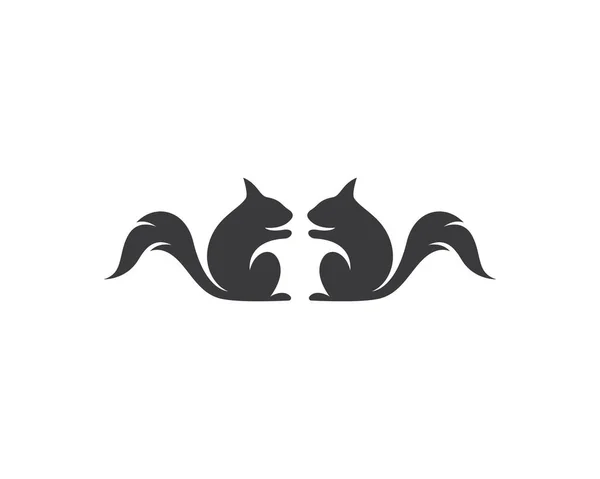 Logo Wiewiórki Szablon Wektor Ikona Ilustracja Projekt — Wektor stockowy
