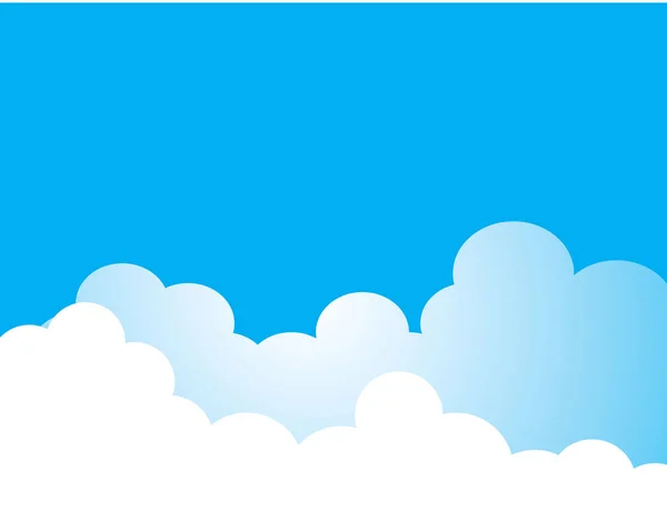 Modrá Obloha Cloudovým Vektorem Ilustrace Design — Stockový vektor