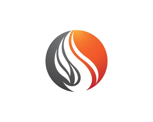 Incendio Llama Logo Plantilla Vector Icono Petróleo Gas Energía Logotipo — Archivo Imágenes Vectoriales