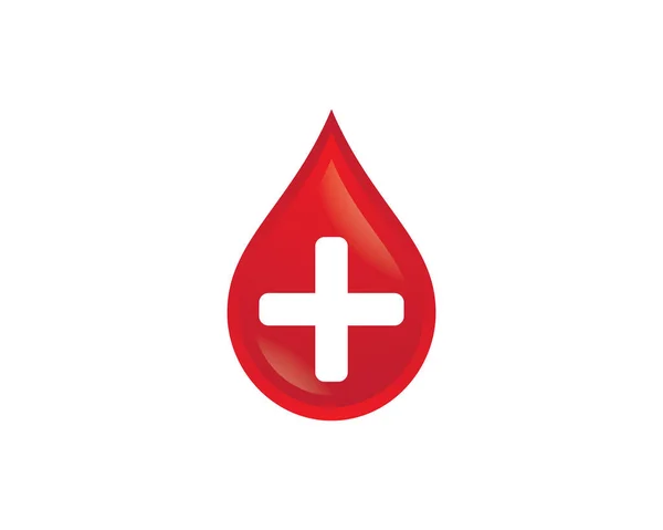 Sangue Logo Modello Vettoriale Icona Illustrazione Design — Vettoriale Stock