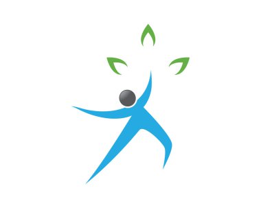 Sağlıklı Yaşam Logosu vektör ikonu çizimi tasarımı