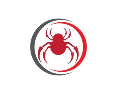 Örümcek logosu şablon vektör resimleme tasarımı