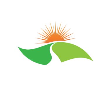 Güneş logosu şablon vektör resimleme tasarımı