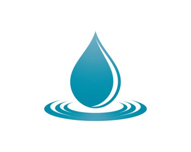 Su damlası logo şablonu vektör illüstrasyon tasarımı