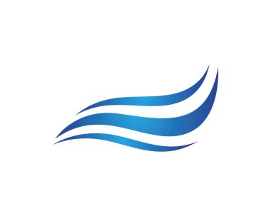 Su Dalgası logo vektör illüstrasyon tasarımı