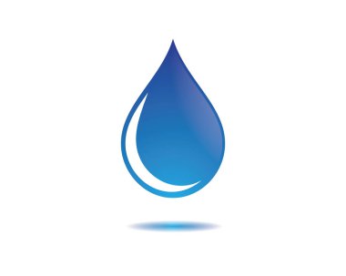 Su damlası logo şablonu vektör illüstrasyon tasarımı