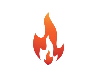 Alev Logosu Vektör Simgesi Yağ, gaz ve enerji logosu kavramını ateşle