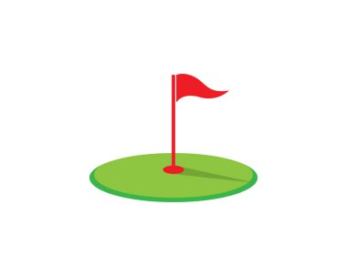 Golf Logo Şablonu vektör çizim simgesi tasarımı