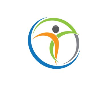 Sağlıklı Yaşam Logosu vektör ikonu çizimi tasarımı