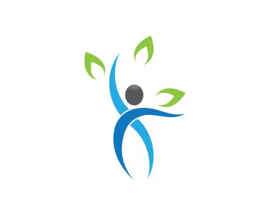 Sağlıklı Yaşam Logosu vektör ikonu çizimi tasarımı