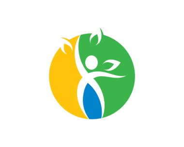 Sağlıklı Yaşam Logosu vektör ikonu çizimi tasarımı