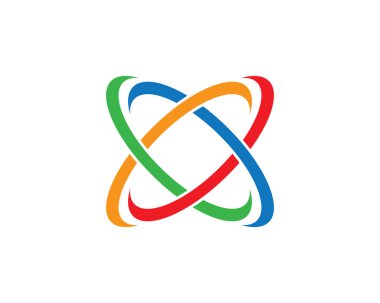 Molekül logo şablonu vektör resimleme tasarımı
