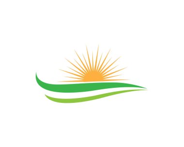 Güneş logosu şablon vektör resimleme tasarımı