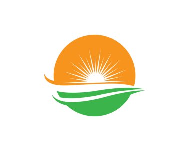 Güneş logosu şablon vektör resimleme tasarımı