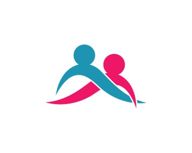 Evlat edinme ve toplumsal bakım logosu vektör resmetme tasarımı