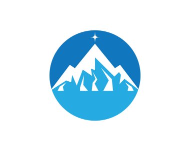 Dağ Logosu şablon vektör illüstrasyon tasarımı