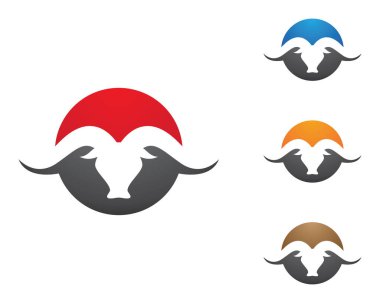 Boğa logo şablonu vektör resimleme tasarımı