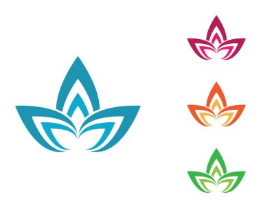 Güzellik Vektörü çiçek tasarımı logo şablonu simgesi