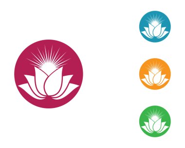 Güzellik Vektörü çiçek tasarımı logo şablonu simgesi