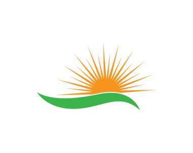 Güneş logosu şablon vektör resimleme tasarımı