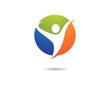 Sağlıklı Yaşam Logosu vektör ikonu çizimi tasarımı