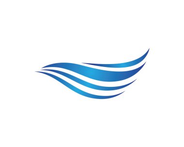 Su Dalgası sembolü ve simge logo şablonu vektörü