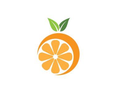 Turuncu logo şablon vektör resimleme tasarımı