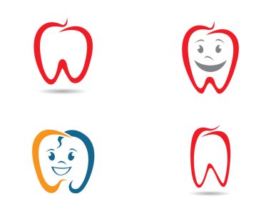 Diş logosu Şablon vektör çizim simgesi tasarımı