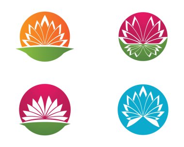 Güzellik Vektörü çiçek tasarımı logo şablonu simgesi