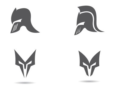 Spartalı miğfer logosu vektör simgesi