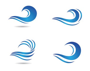 Su Dalgası logo vektör illüstrasyon tasarımı