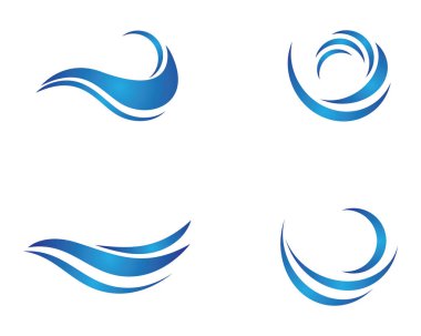 Su Dalgası logo vektör illüstrasyon tasarımı