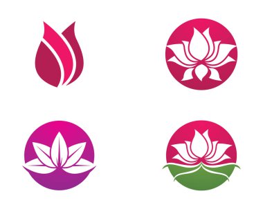 Güzellik Vektörü çiçek tasarımı logo şablonu simgesi