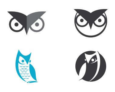 Baykuş logosu şablon vektör resimleme tasarımı