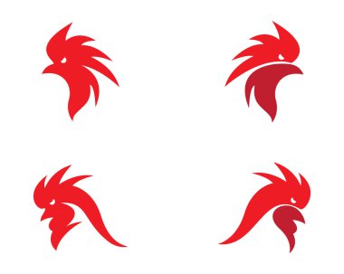 Rooster logo şablon vektör resimleme