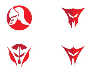 Spartalı miğfer logosu vektör simgesi