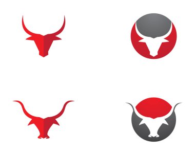 Boğa logo şablonu vektör resimleme tasarımı