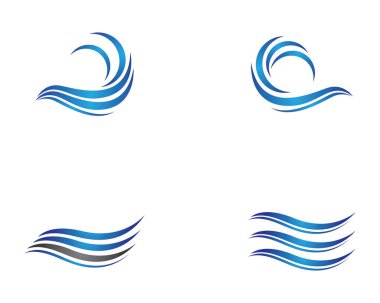 Su Dalgası logo vektör illüstrasyon tasarımı