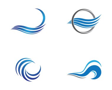 Su Dalgası logo vektör illüstrasyon tasarımı