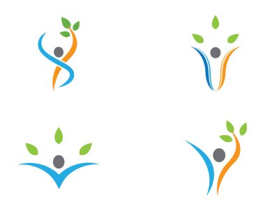 Sağlıklı Yaşam Logosu vektör ikonu çizimi tasarımı